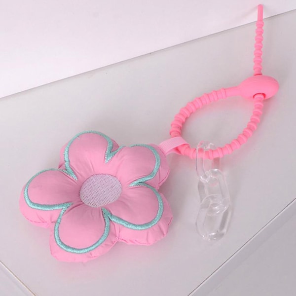 Mote nøkkelring anheng Veske Charm Flower Accessories Håndveske O Pink