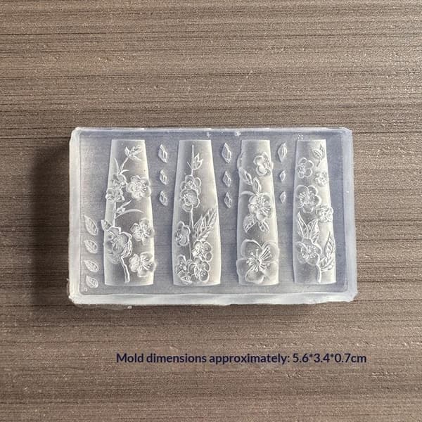 3D luumunkukan silikoninen kynsitaidamuotti läpinäkyvä DIY M