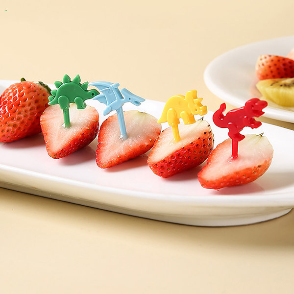 10 stk Bento e Mini Dyr Fruktpinner Gaffler Lunsjboks Dekor Ki