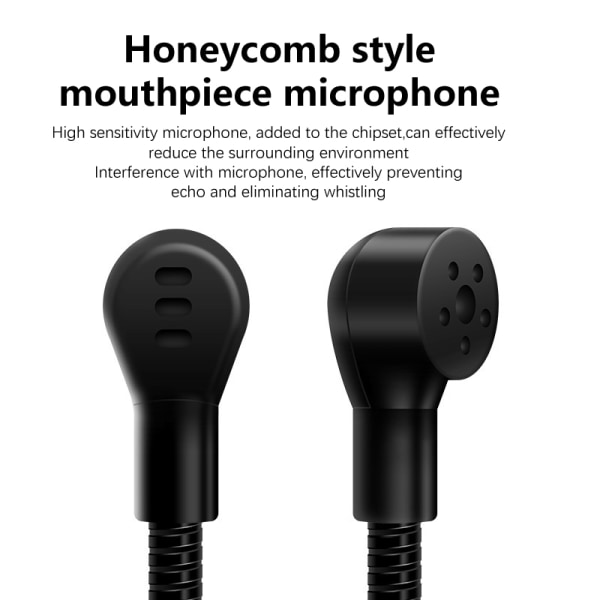 3,5 MM tråd med hodebåren kablet mikrofon Headset stemmeforsterker