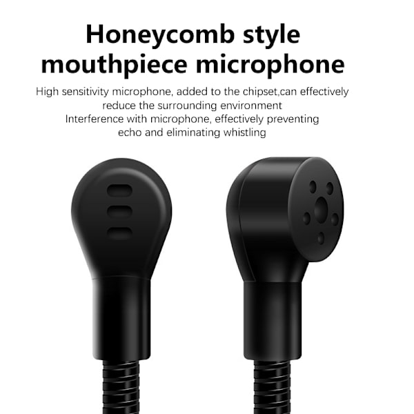 3,5 mm tråd med hovedbåren mikrofon headset stemmeforstærker