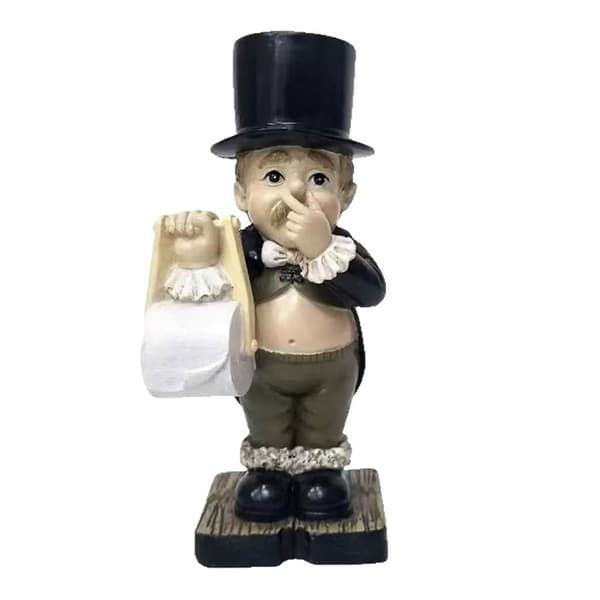Humoristisk tørkepapirholder-figur Black