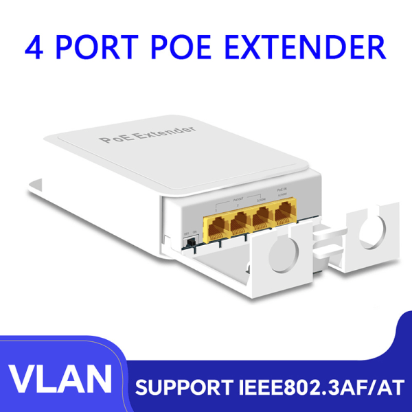 4 Ports POE++ Gigabit Extender 1 Ind 4 Ud POE Switch Repeater Wi