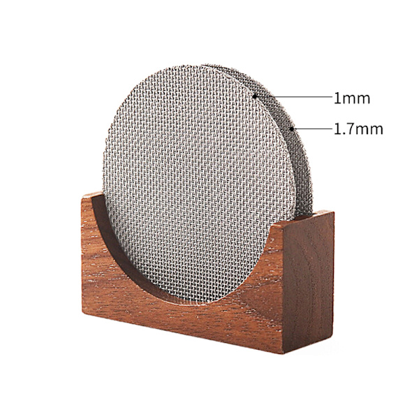 51/58 mm Espresso Puck Med Valnøtt Stativ Tykkelse Kaffe Reusa B