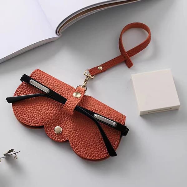 Creative Leather Solbriller Lesebriller Oppbevaringsveske Portabl Brown