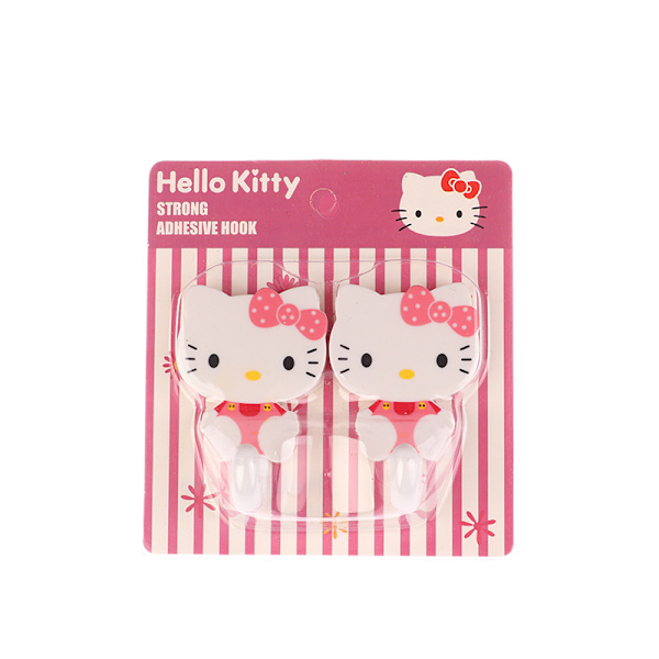 1Pair Cartoon Sticky Hook e Student Dormitory Nail Free Strong Rose red