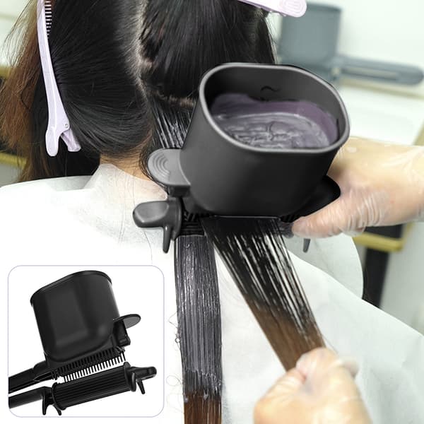 Frisørcreme Farveapplikator Professionel 2-i-1 Farvning Black