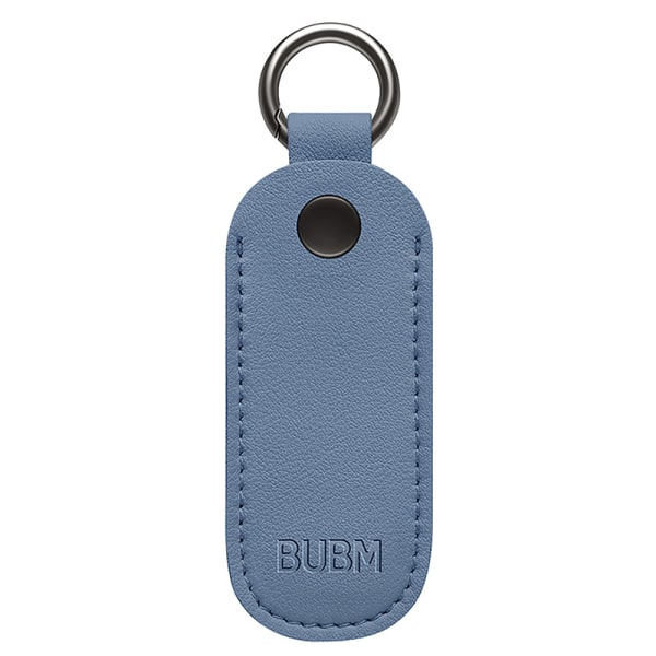Läder U Disk Pouch Nyckelring Hållare Flash Drive Storage Bag Me Blue