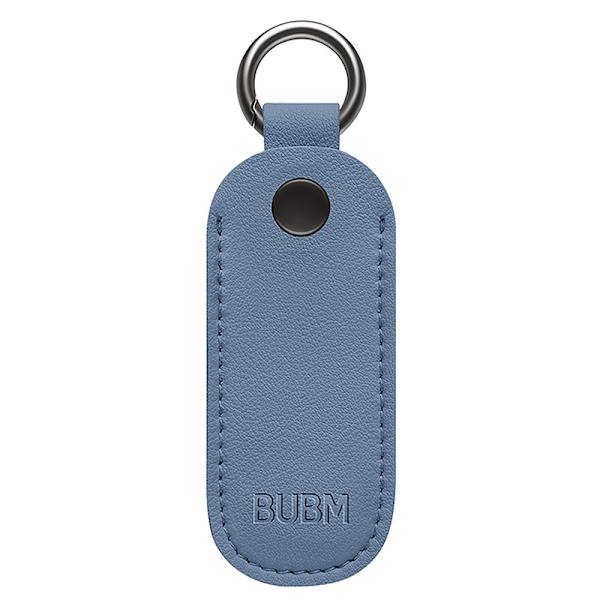 Skinn U Disk Pouch Nøkkelring Holder Flash Drive Oppbevaringsveske Me Blue