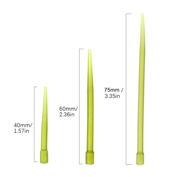 40mm/60mm/75mm Lang flokefri hylse hårfiskeutstyr L