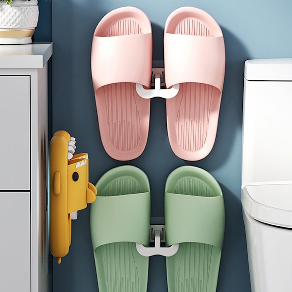 Tohveliteline Ei lävistystä Kylpyhuone Yksinkertainen tossukoukku-wc D Transparent