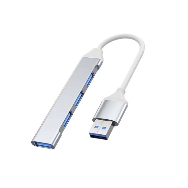 Mini USB Typ C Hub Adapter Multi Splitter 4in1 UltraSlim Super silver USB