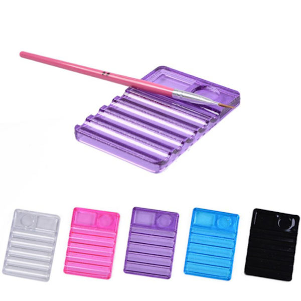Nail Art Painting Pensel Holder Nail Brush Rack Painting Pen Res Transparent