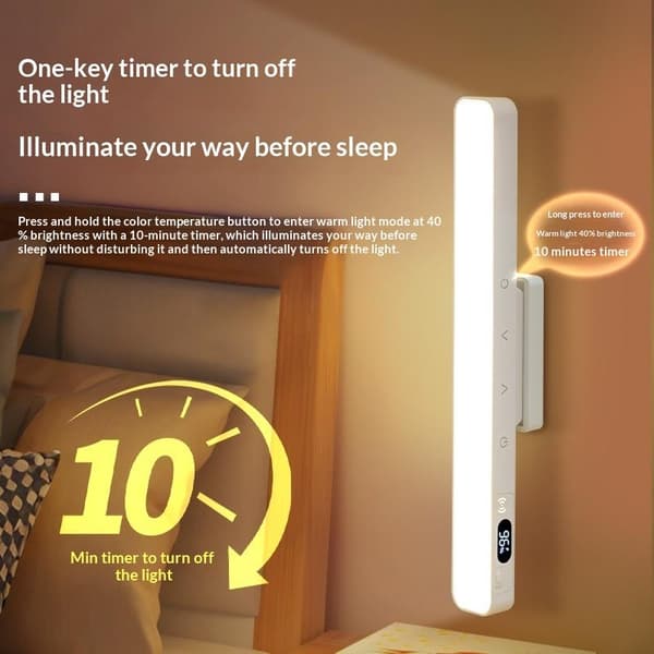 Smart Touch Bordlampe Magnetisk Skrivebordslampe Innebygd 2000mAh Batteri A1