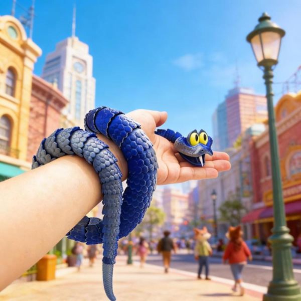 Zootopia 2 Gary Orm 3D-printad ledad modellleksak rörlig 68cm