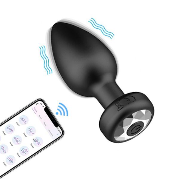 Trådlös kontroll analvibrator butt plug elektrisk prostatamassage White