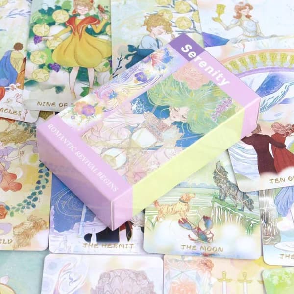 78 ark 10.3x6cm Serenity Tarot Deck Varm Drømmende Anime-stil A1