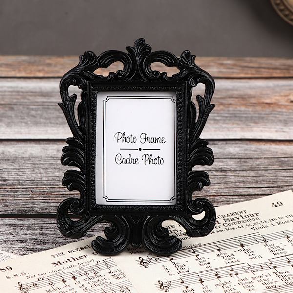 Häät valokuvakehys Retro valokuvakehys Picture Desktop Frame Pho Black