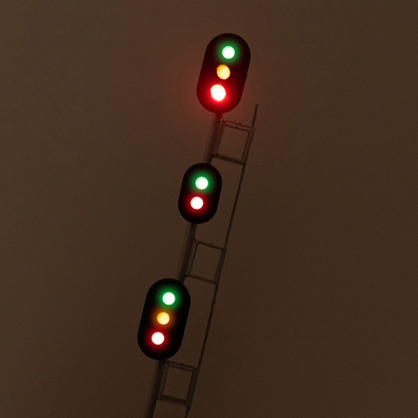 1:87 Model Tog Traffic Light 3V/12V til Train Railway ama Gaug Black