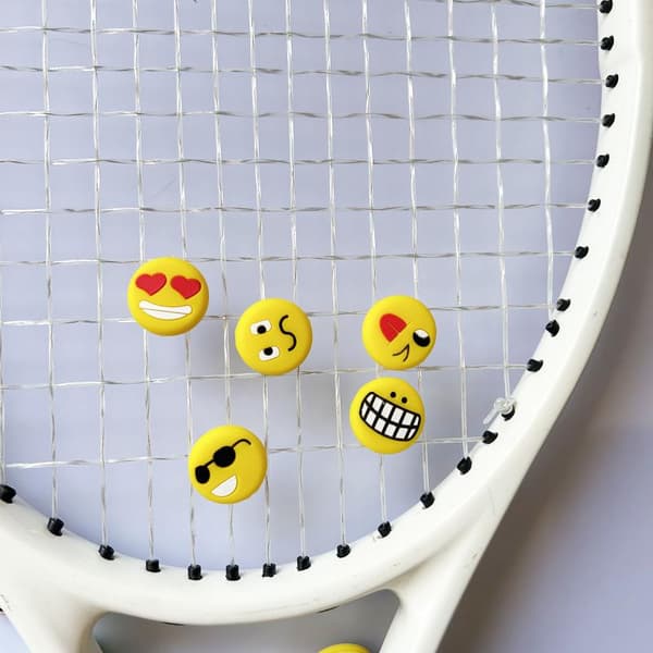 1/5 st tennisracket vibrationsdämpare racketsträngabsorbent happy