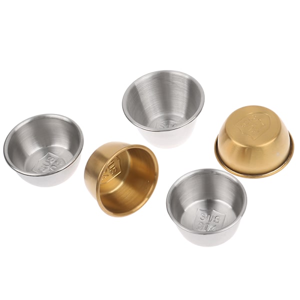 1 Stk Rustfrit Stål Hot Pot Dyppeskål Lille Sauce Cup Sæson Gold S