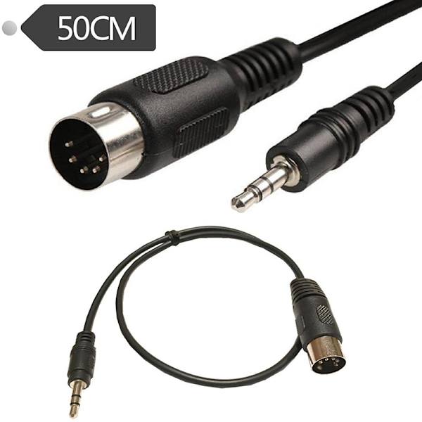 3,5 mm Stereo Jack o Kabel Aux hann til MIDI Din 5 Pins MIDI hann