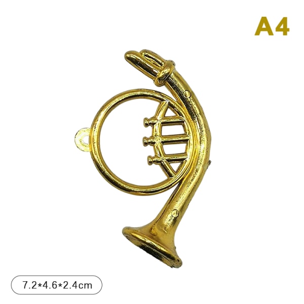 Dockhus Miniatyr galvaniserat guld Musikinstrument DIY S A4