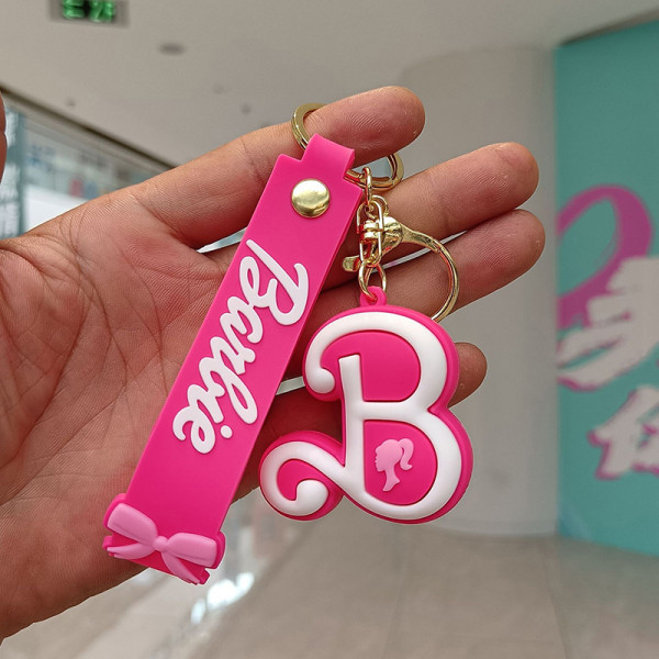 Rosa Barbie Key Chain Pendant Love Key Ring Hodetelefonveske Char 3