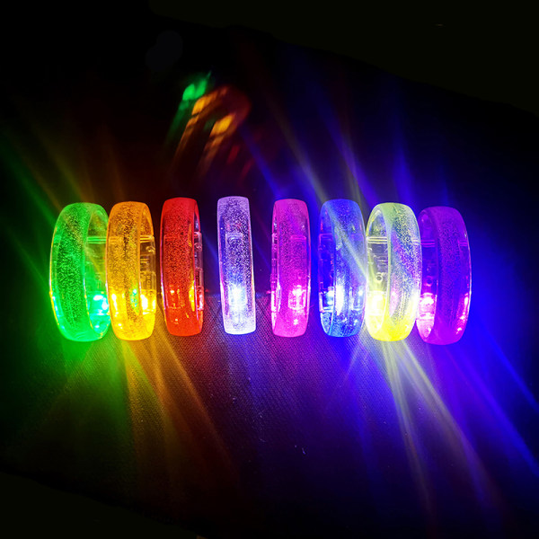 LED glödande armband 7 färg ljus bubbla blixt armband Runni C