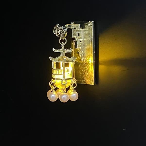 Lysande lykta kylskåpsmagnet Kreativ metallkylskåpsmagnet A2