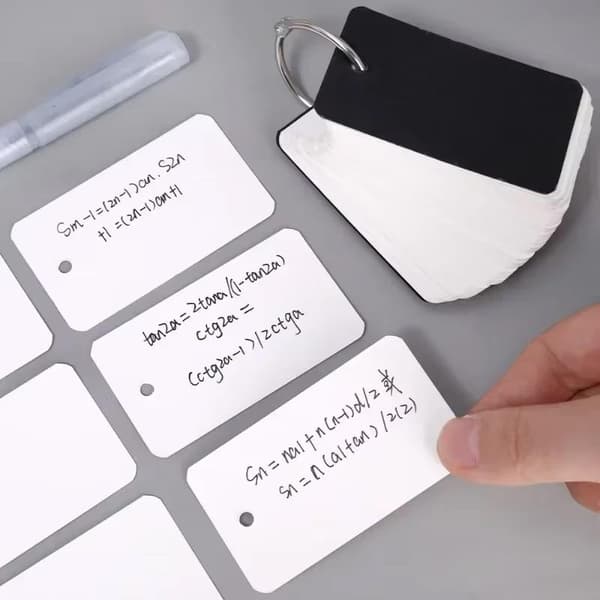 100 ark tomma kort papper med ringar studienotering memo pad med A1