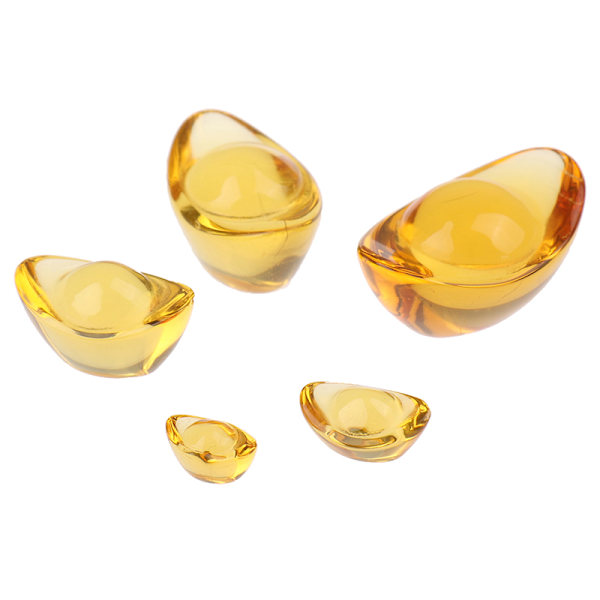 5 stk Yuanbao Feng Shui Yuan Bao Ingot Lykke Hjem Velsignelse Dekor 14mm