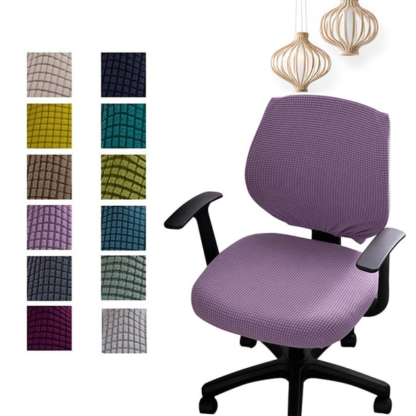 Toimistotietokoneen tuolin cover Stretch Swivel Rotate Seat Protecto Dark purple