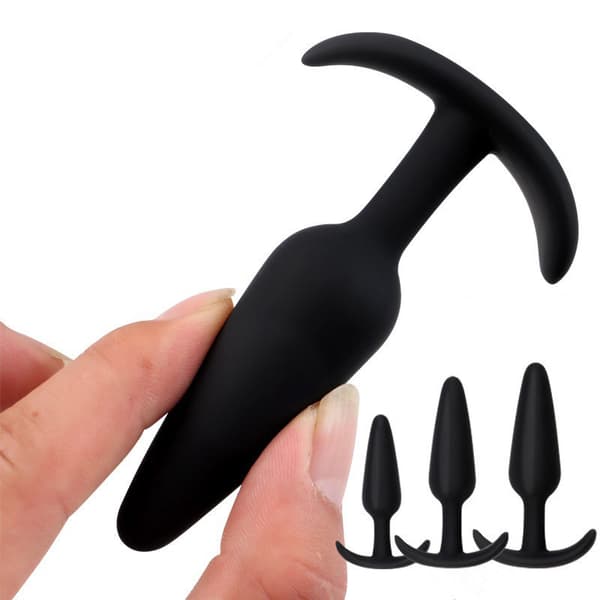 Anal Butt Plug Myk Silikon Dildo Prostatamassasje Stimulator Purple Small