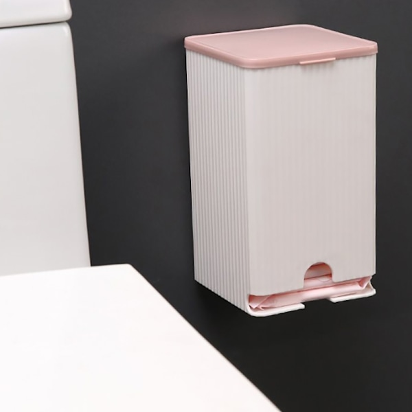 Veggmontert oppbevaringsboks for sanitetsbind Oppbevaring av silkepapir B Pink