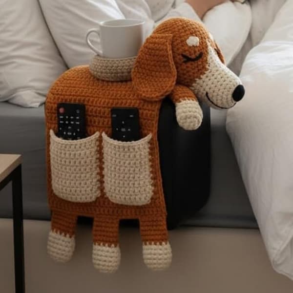Hæklet hundesofa opbevaringstaske A