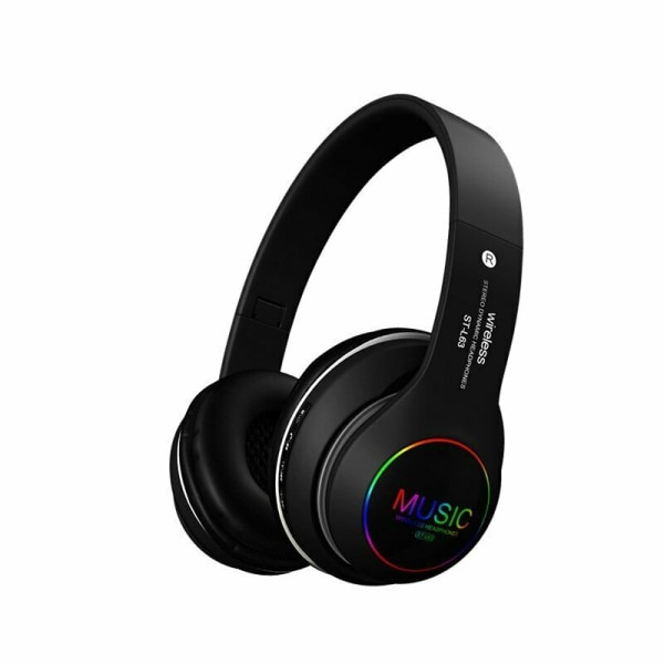 Vikbara trådlösa Bluetooth 5.0-hörlurar Headset-hörlurar Black
