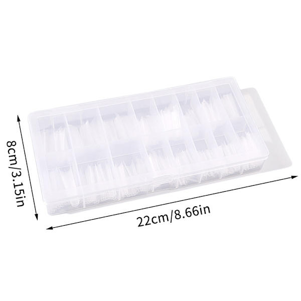 320 st/låda Sandwich Dual Nail Forms Extensions Dual Forms Coffi