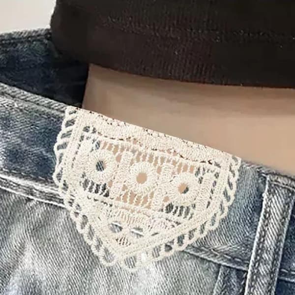 5 stk. bomullsjeans midjeutvider justering hul blonde midje A3