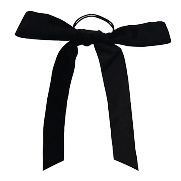 Muoti Black Velvet Bow Hair Ribbon Scrunchie Naisten Tytölle E B