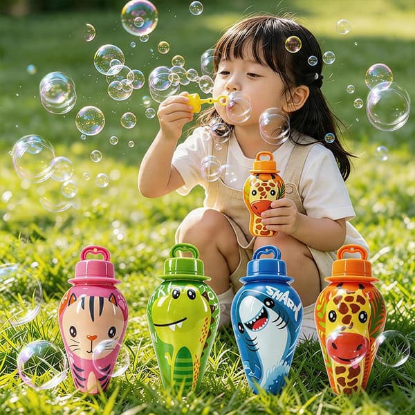 Tecknad djur Mini bubbelpinne leksak handhållen bubbelblåsare A2