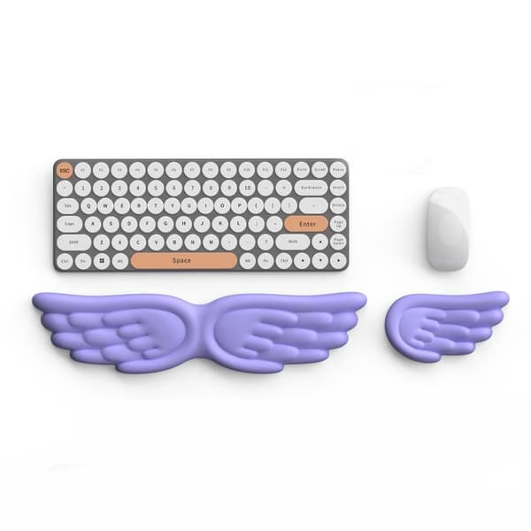 Mekanisk tastatur musemåtte håndledsstøtte hukommelsesskum bærbar computer Ang Pink Hand support