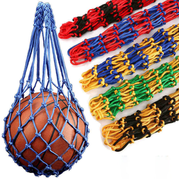 Fotballnettveske Nylon Fet oppbevaringsveske Single Ball Carry Porta F