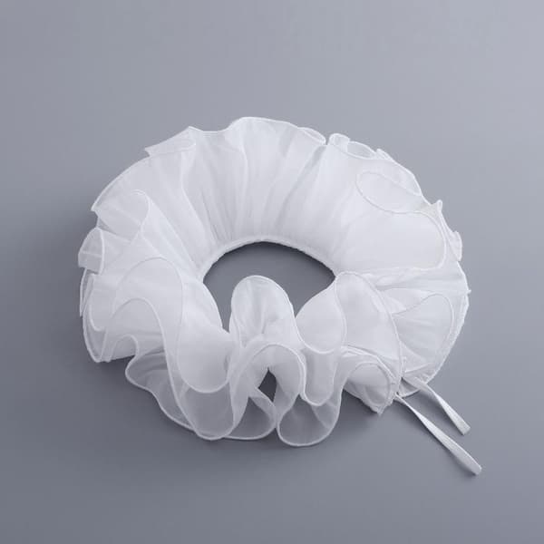 Fransk Elegant Mesh Ruffle Lag Krage Dekorasjon Avtakbar A1