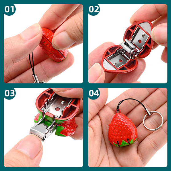 Mini Foldbar Negle Clipper Finger Toe ter Rustfrit Stål Porta B