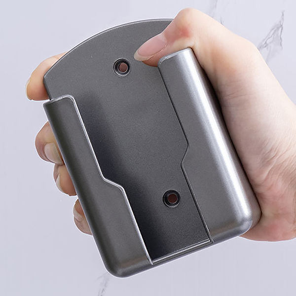 Fjärrkontrollhållare Väggmonterad förvaringsbox Kosmetisk badrum Gray M