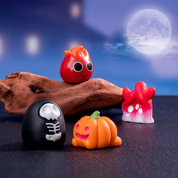 Mini Halloween-koriste Hämähäkit Lepakot Luuranko Aave Mikro Maisema A8