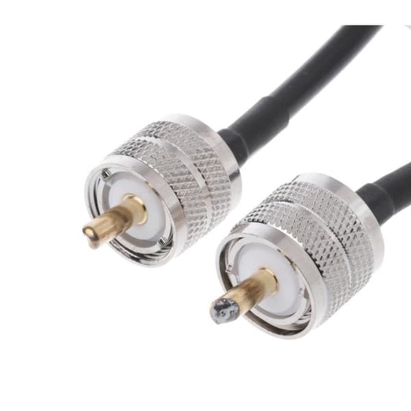 RF-koaksiaalikaapeli UHF PL259 uros-urosliitin RG58-pigtail A4