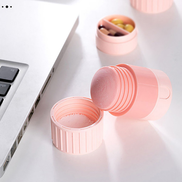 4 In 1 Pill ter Medicine Crusher Grinder Grinder Splitter Porta White