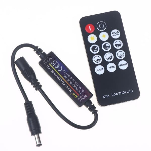 1 sett DC12V LED-dimmer 24V 5V 6A Mini RF trådløs 14 taster 2.4G R